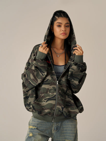 Aelfric Eden Camo Zip Up Hoodie