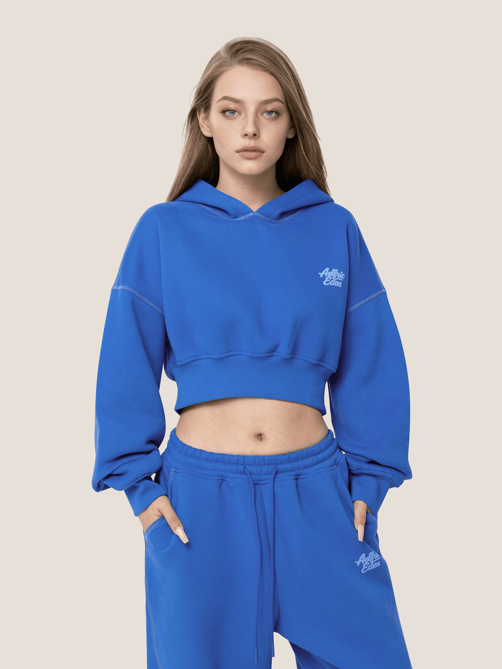 Soufflé Cropped Hoodie Set