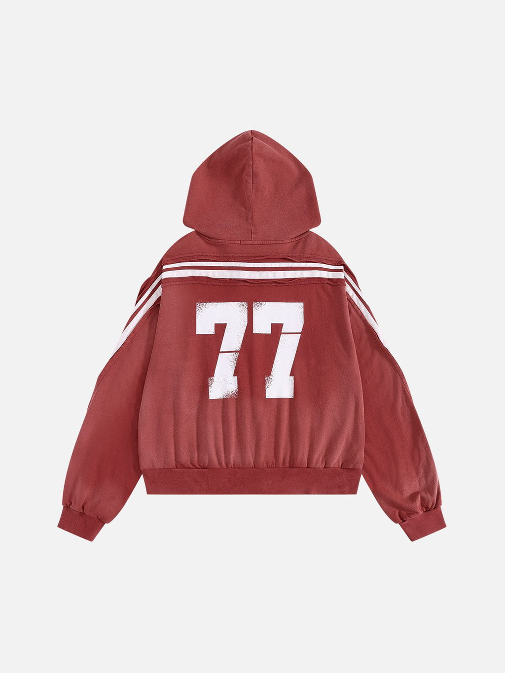 Aelfric Eden Boxy fit 77 Stripe Zip Hoodie – Acid Wash
