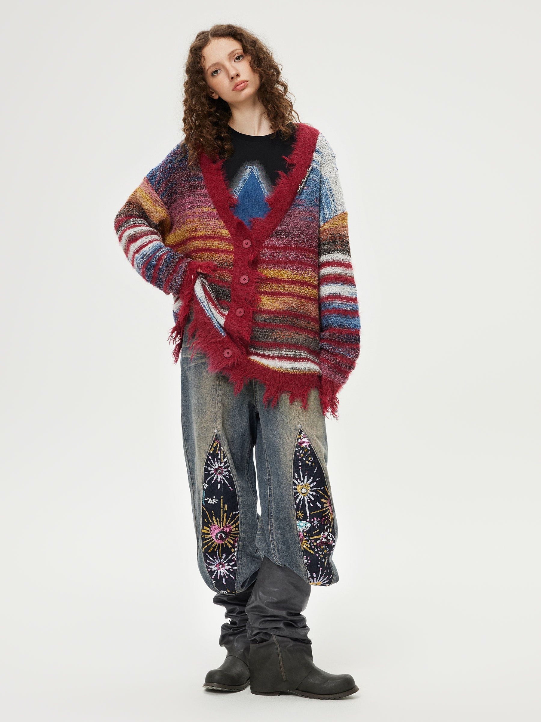 Aelfric Eden Fringe Stripe Cardigan