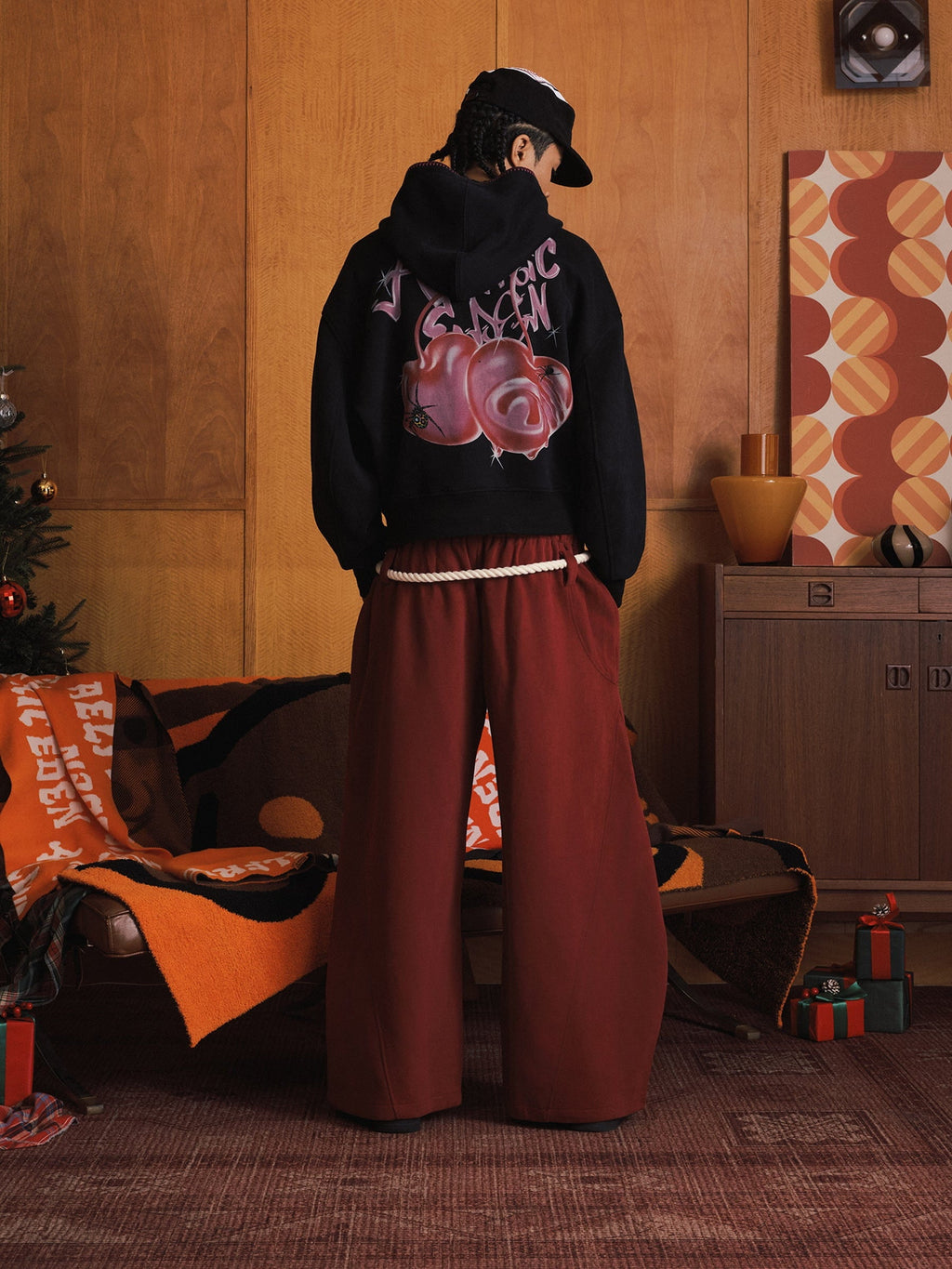 Aelfric Eden Boxy Spider Cherry Hoodie