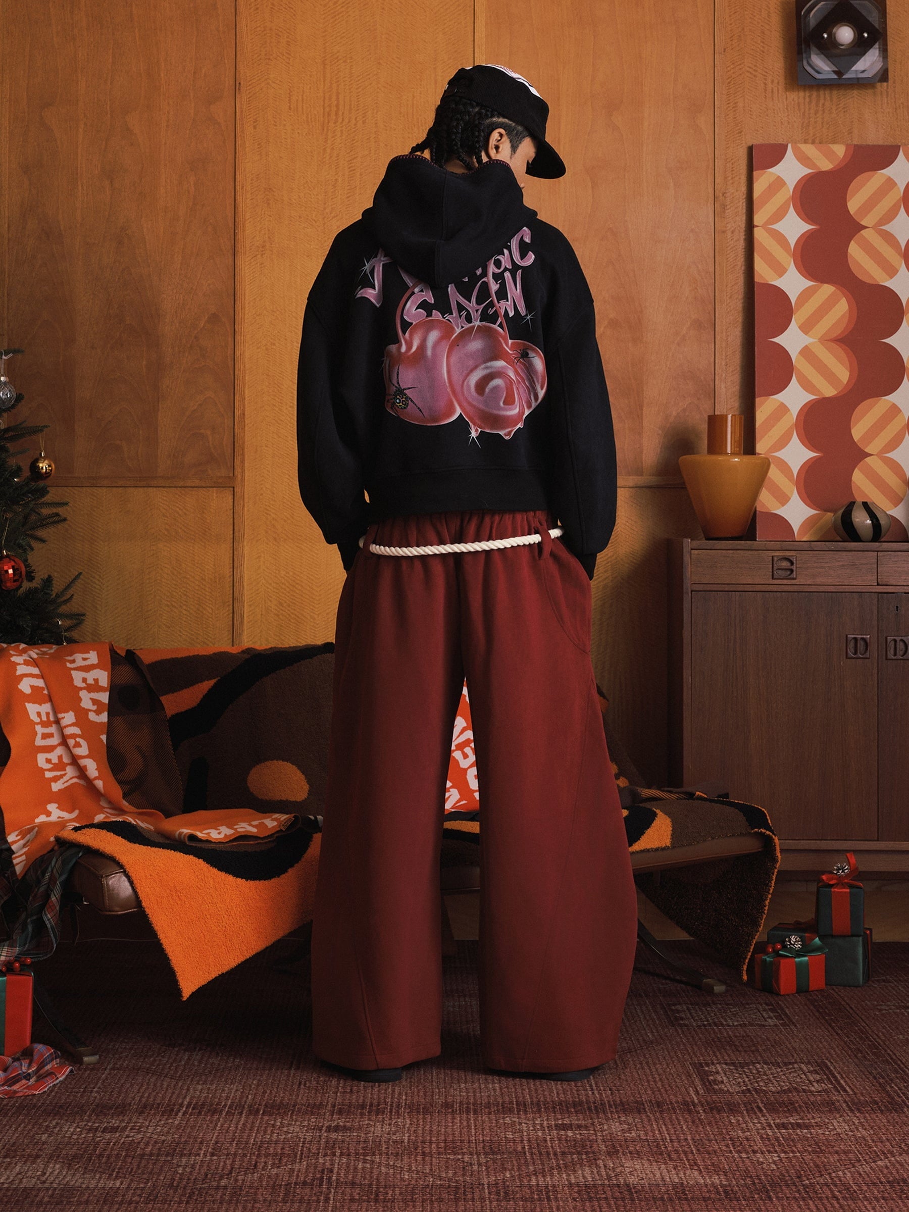Aelfric Eden Boxy Spider Cherry Hoodie