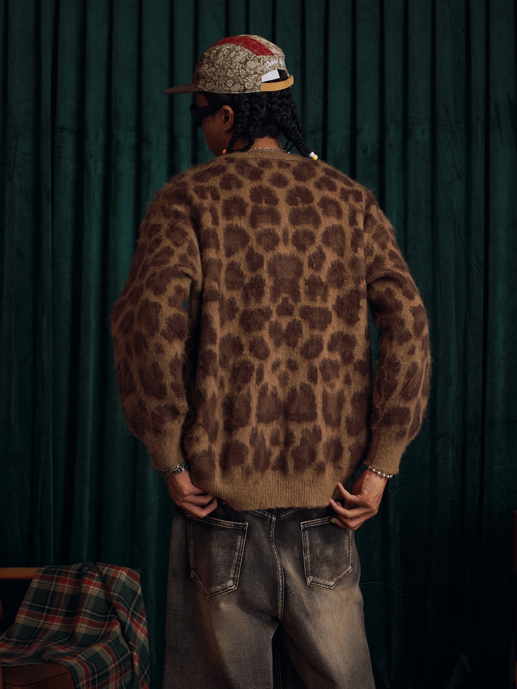 Aelfric Eden Leopard Graphic Cardigan