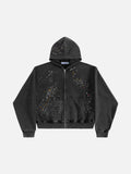 Aelfric Eden Rhinestone Regular Zip Up Hoodie