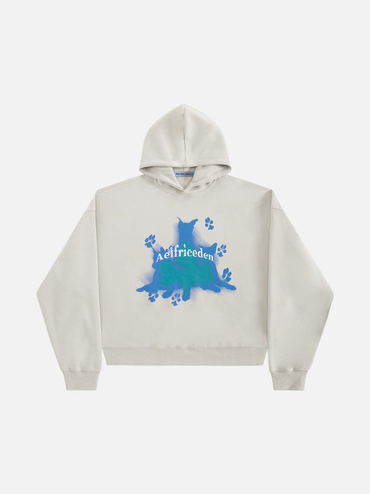 Aelfric Eden Oversized Blurring Doberman Graphic Hoodie