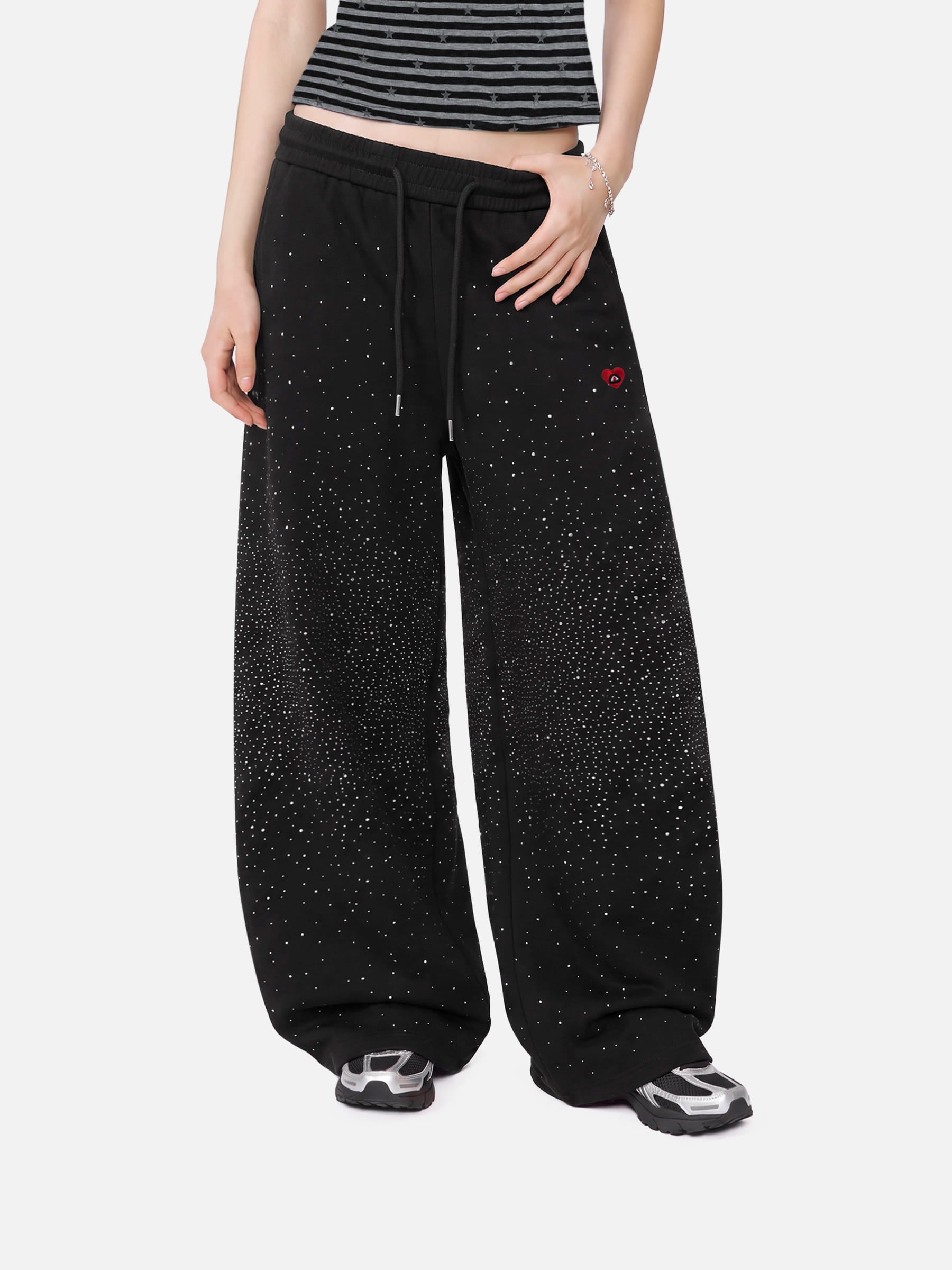 Aelfric Eden Rhinestone Baggy Barrel Sweatpants