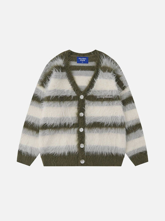 Aelfric Eden Oversized Blocking Striped Cardigans