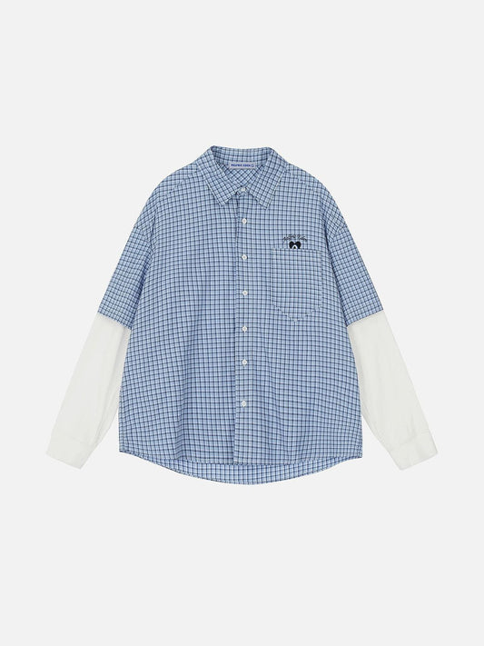 Aelfric Eden Plaid Layered Long Sleeve Shirt