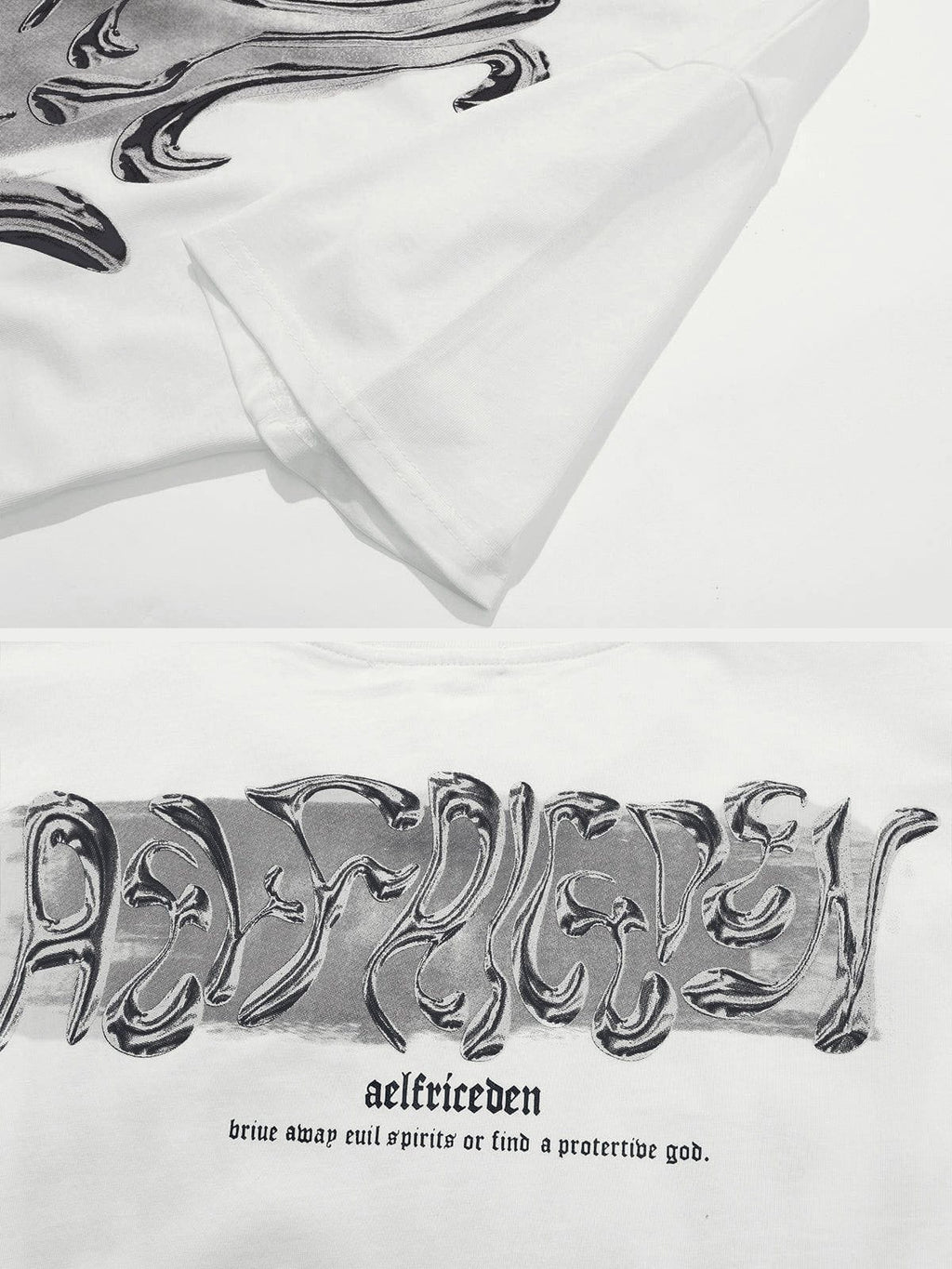 Aelfric Eden Futuristic Liquid Metal Design Tee