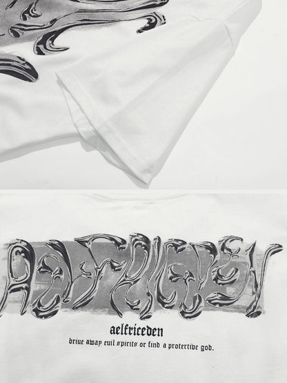 Aelfric Eden Futuristic Liquid Metal Design Tee