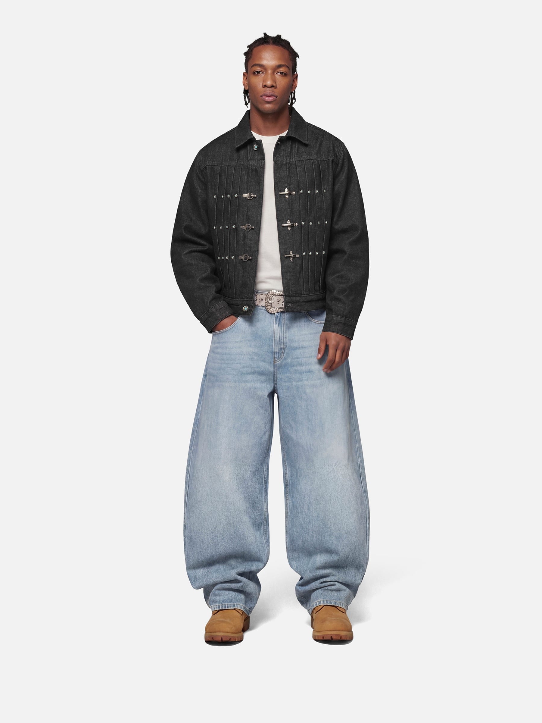 Aelfric Eden Inverted Graphic Baggy Barrel Jeans
