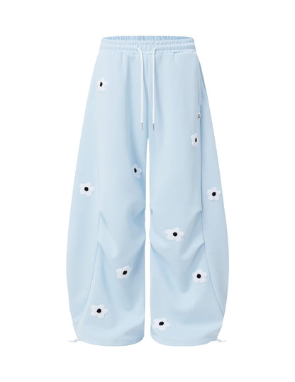Aelfric Eden Floral Embroidery Baggy Barrel Sweatpants