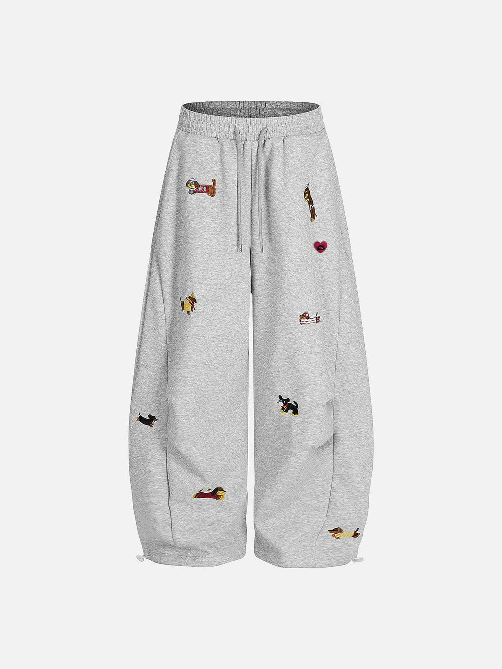 Aelfric Eden Embroidery Dog Baggy Barrel Sweatpants