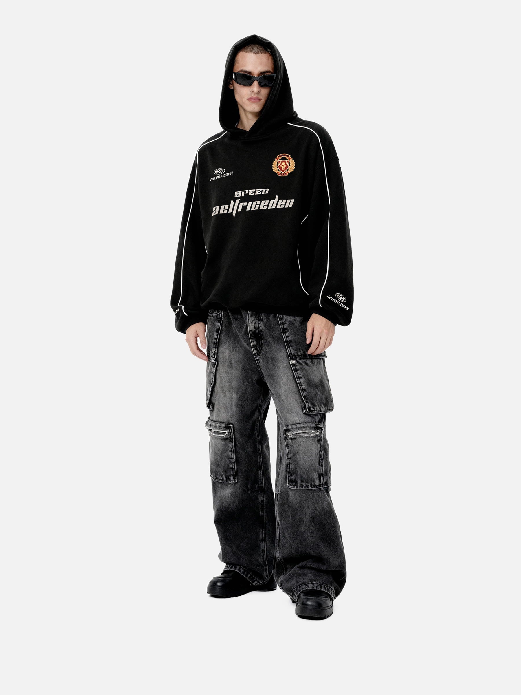 Aelfric Eden Oversized Applique 77 Pullover Hoodie