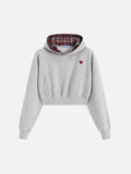 [Pre-Order] Aelfric Eden Cropped Plaid Lined Pullover Hoodie