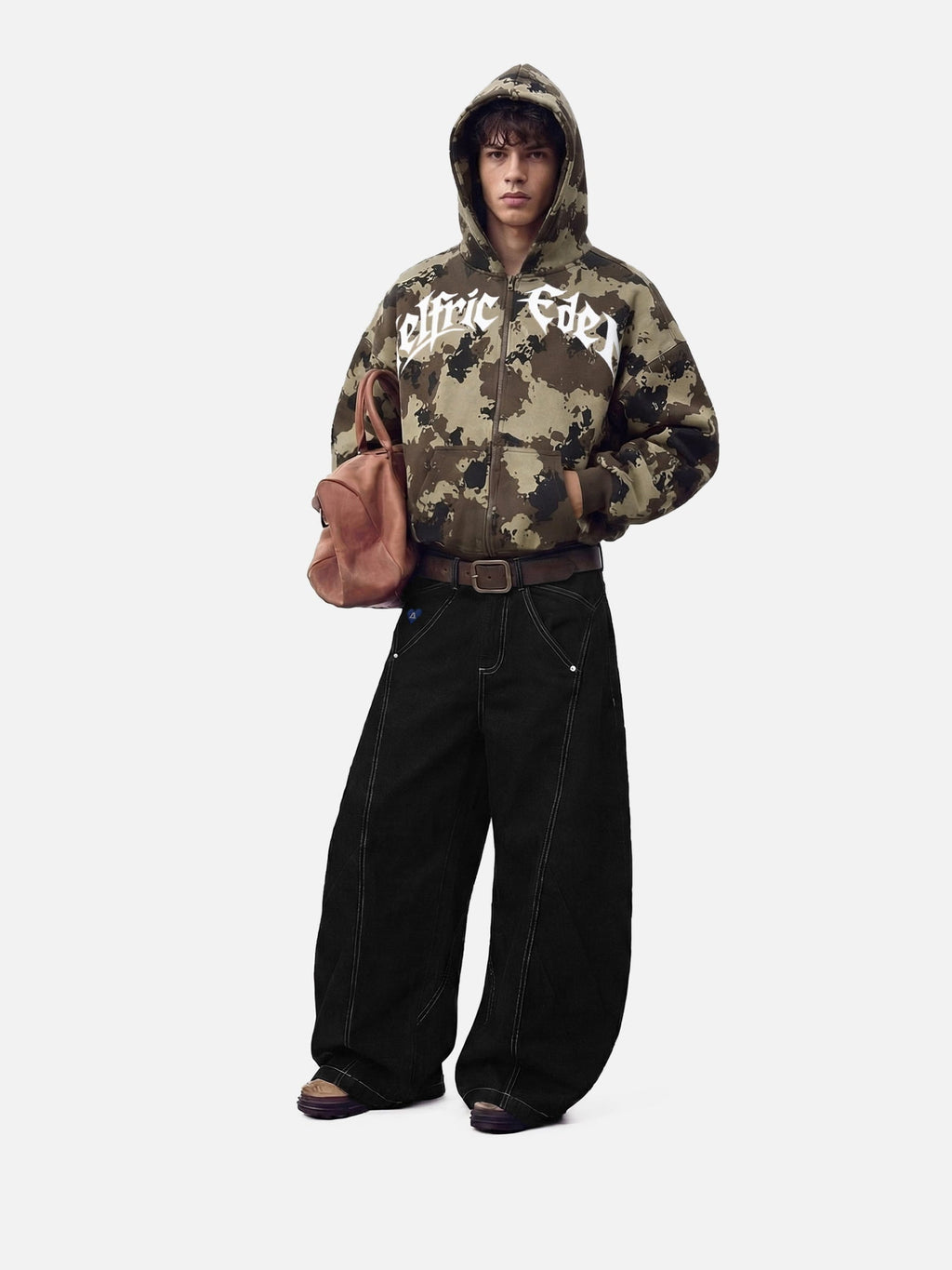 Aelfric Eden Boxy CAMO Zip Up Hoodie