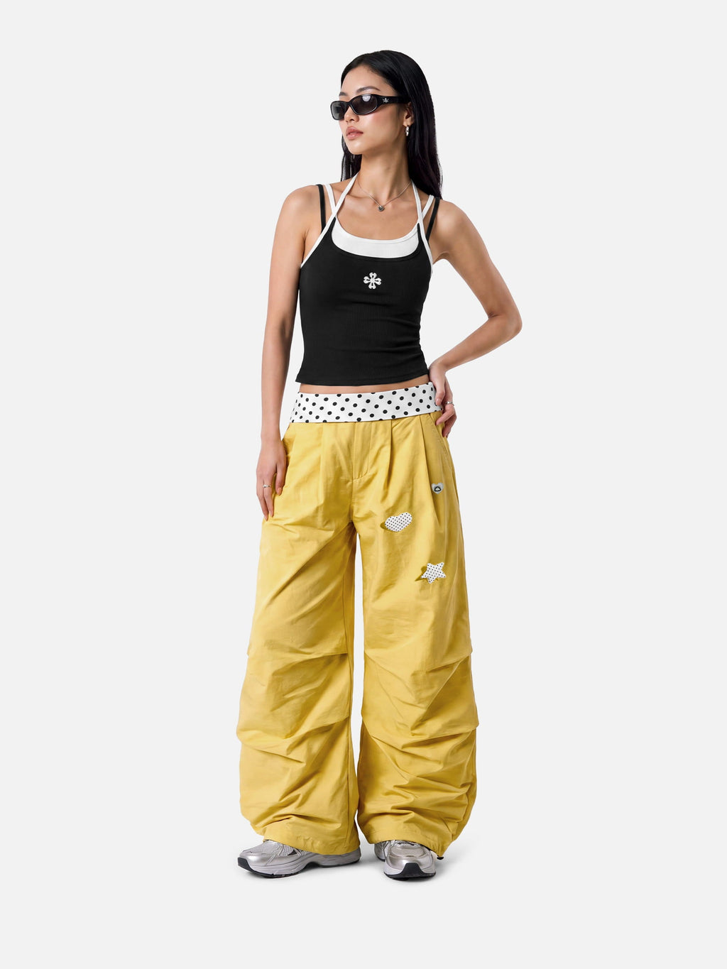 Aelfric Eden Polka Dot Waist Baggy Barrel Pants