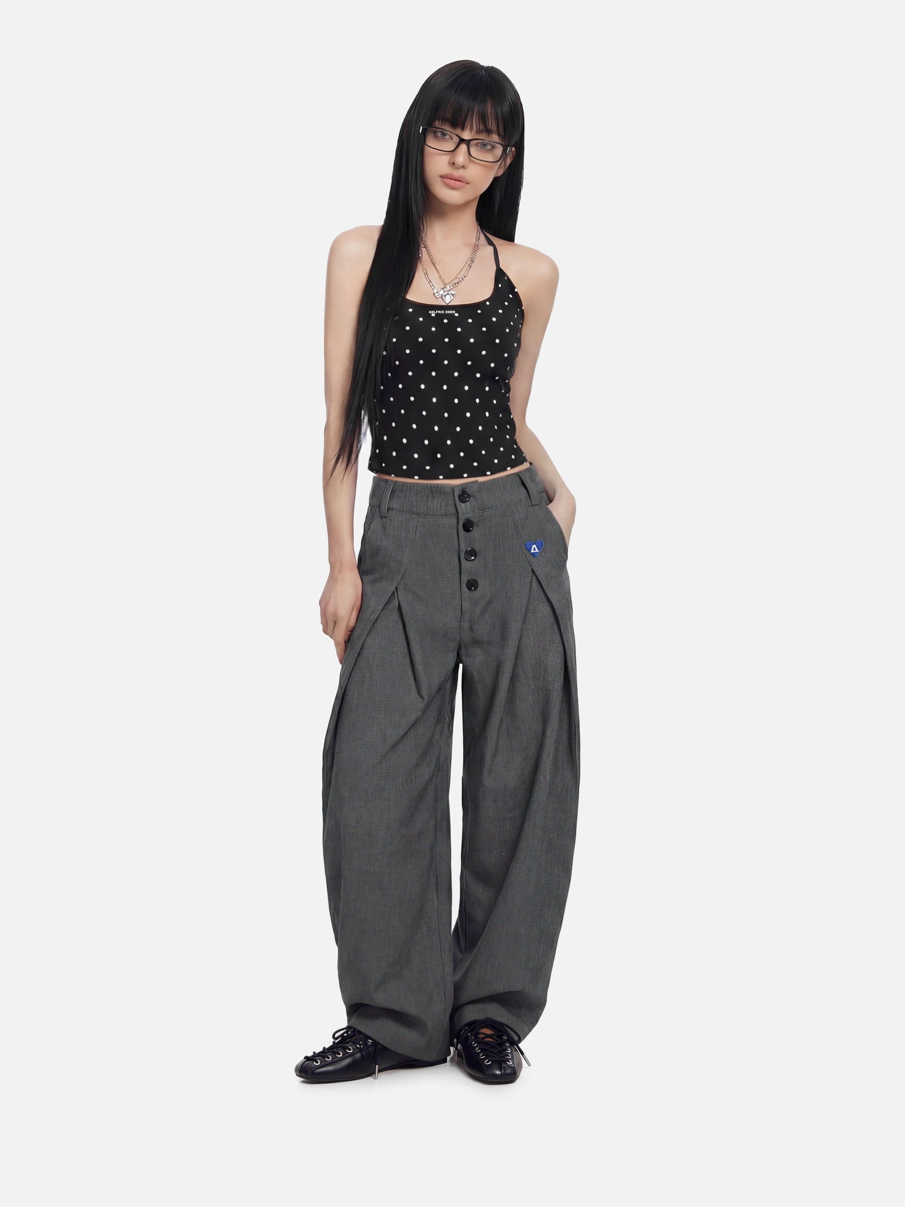 Aelfric Eden Polka Dot Halter Cami Top