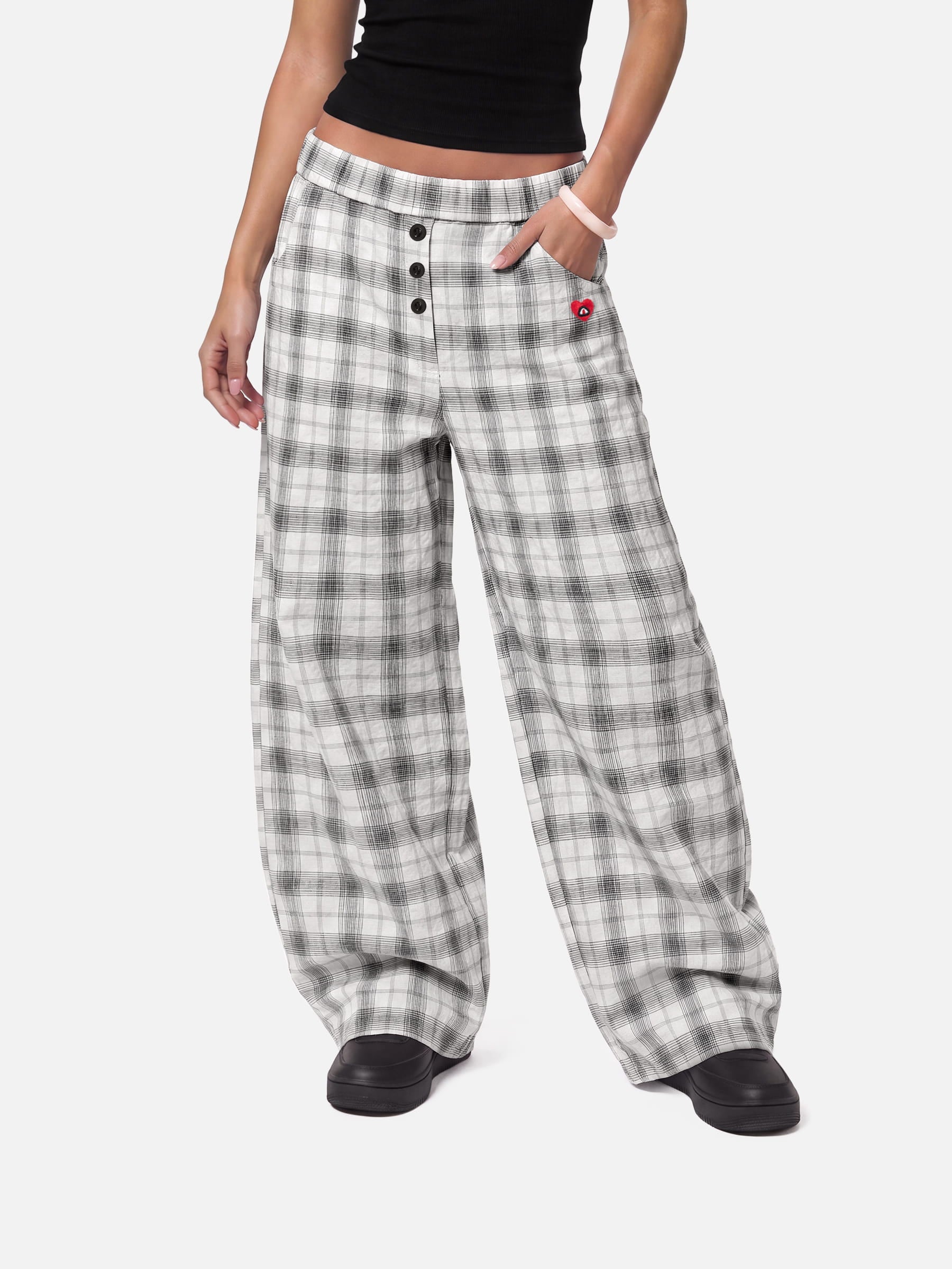 Aelfric Eden Plaid Button Fly Pants