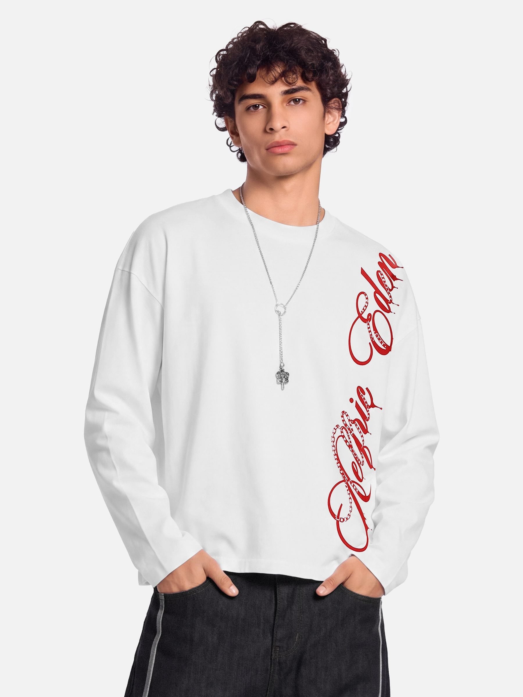Aelfric Eden Boxy Script Long Sleeve Tee