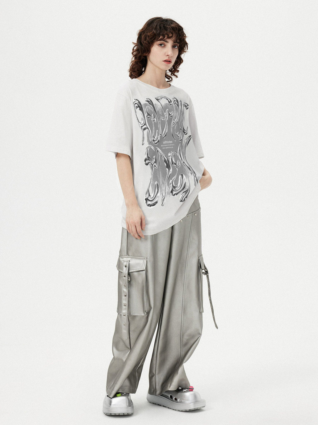 Aelfric Eden Futuristic Liquid Metal Design Tee