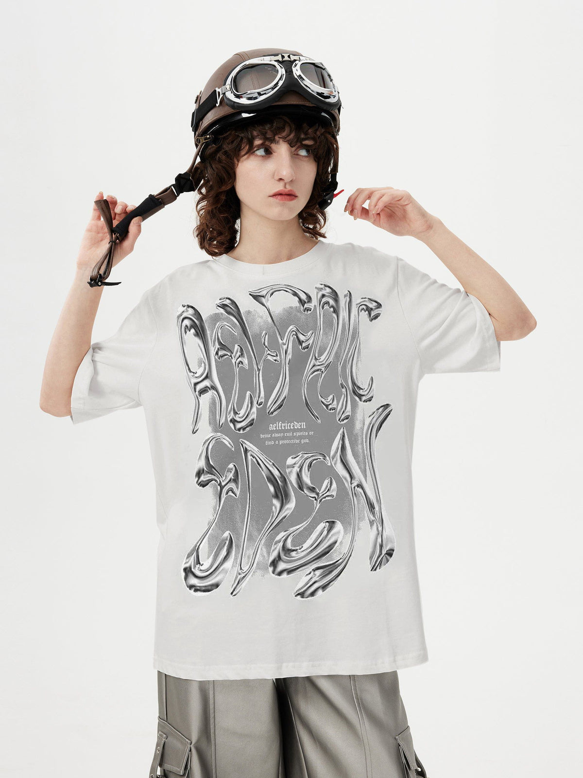 Aelfric Eden Futuristic Liquid Metal Design Tee