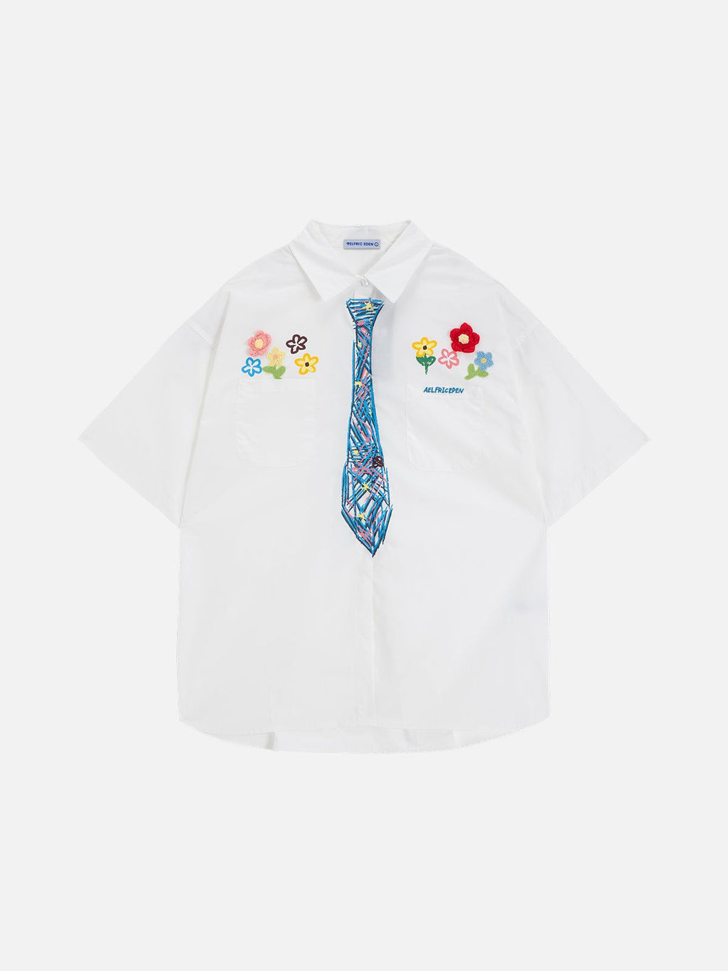 Aelfric Eden Graffiti Necktie Floral Shirt