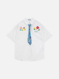Aelfric Eden Graffiti Necktie Floral Shirt