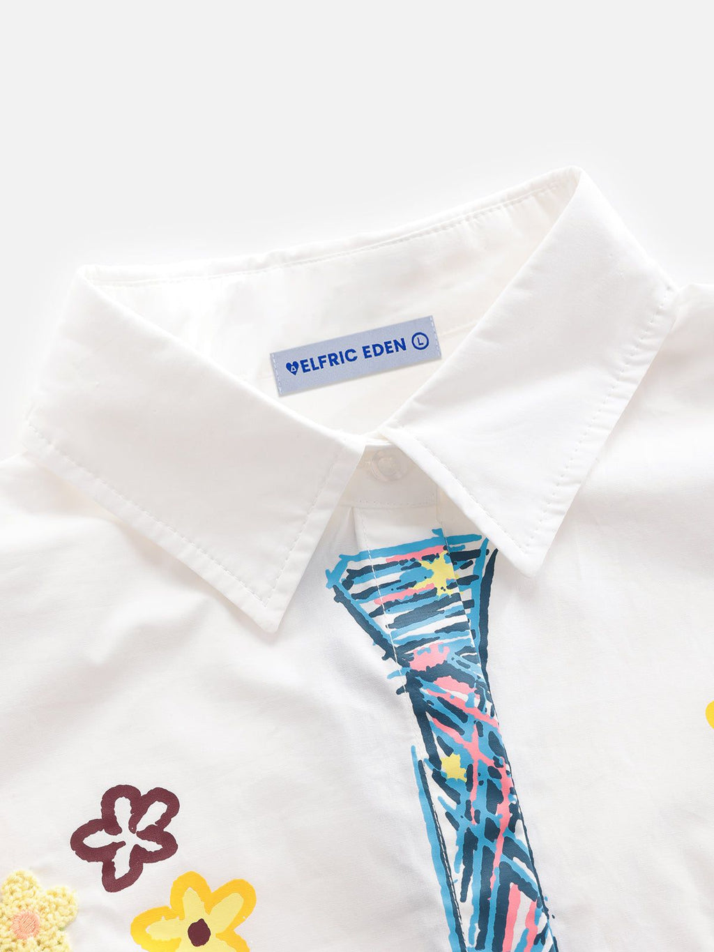 Aelfric Eden Graffiti Necktie Floral Shirt