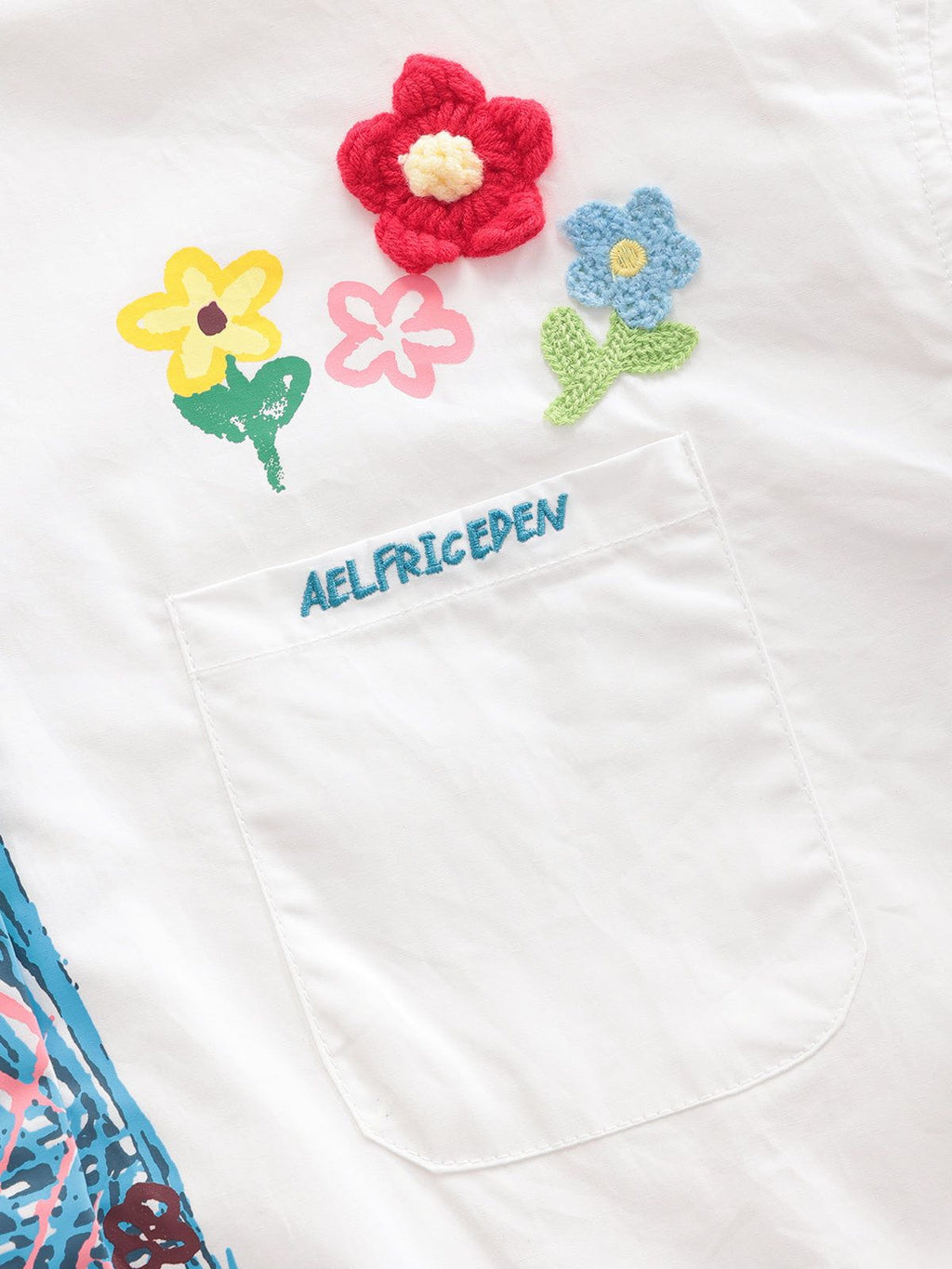Aelfric Eden Graffiti Necktie Floral Shirt