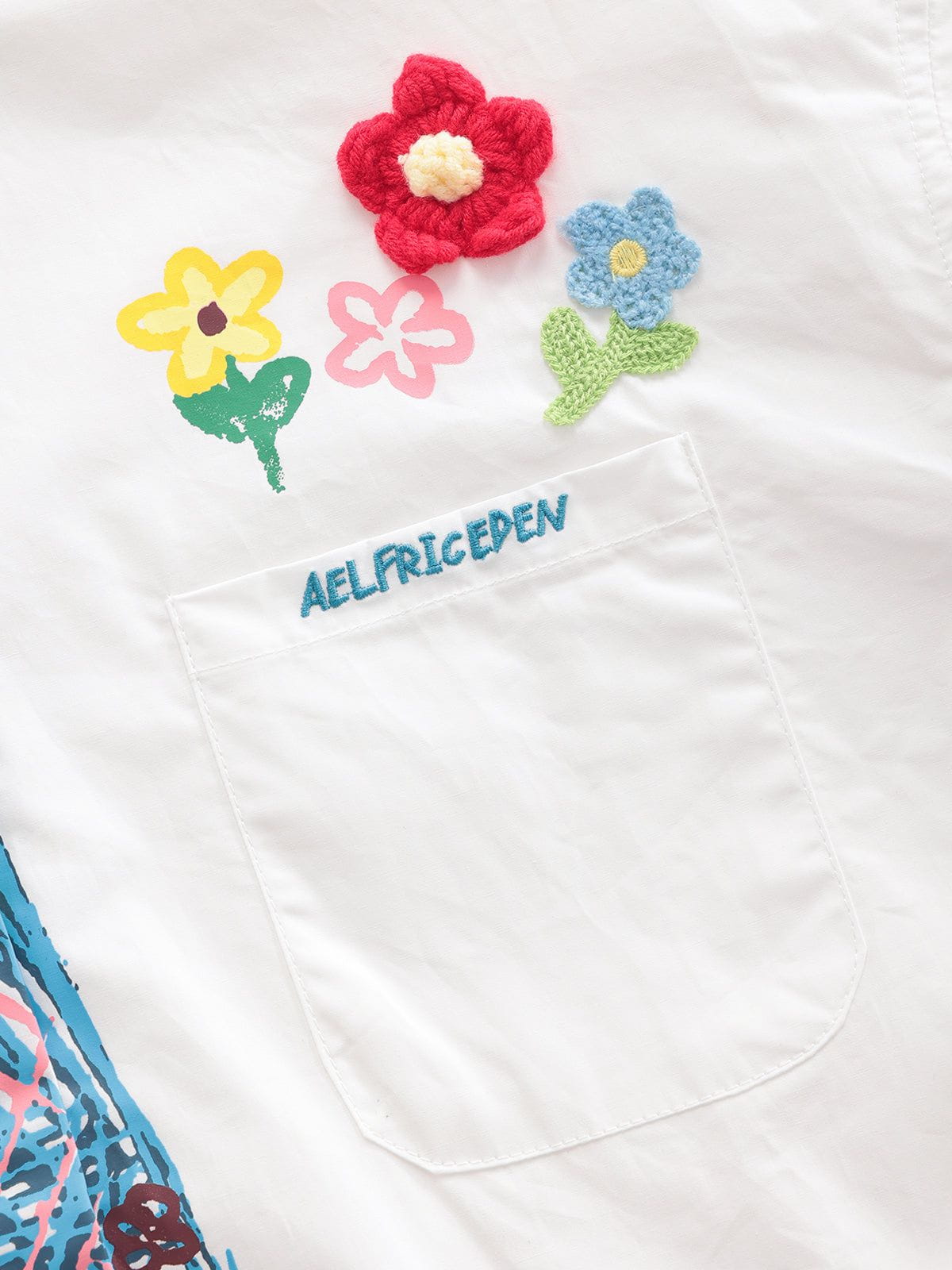 Aelfric Eden Graffiti Necktie Floral Shirt