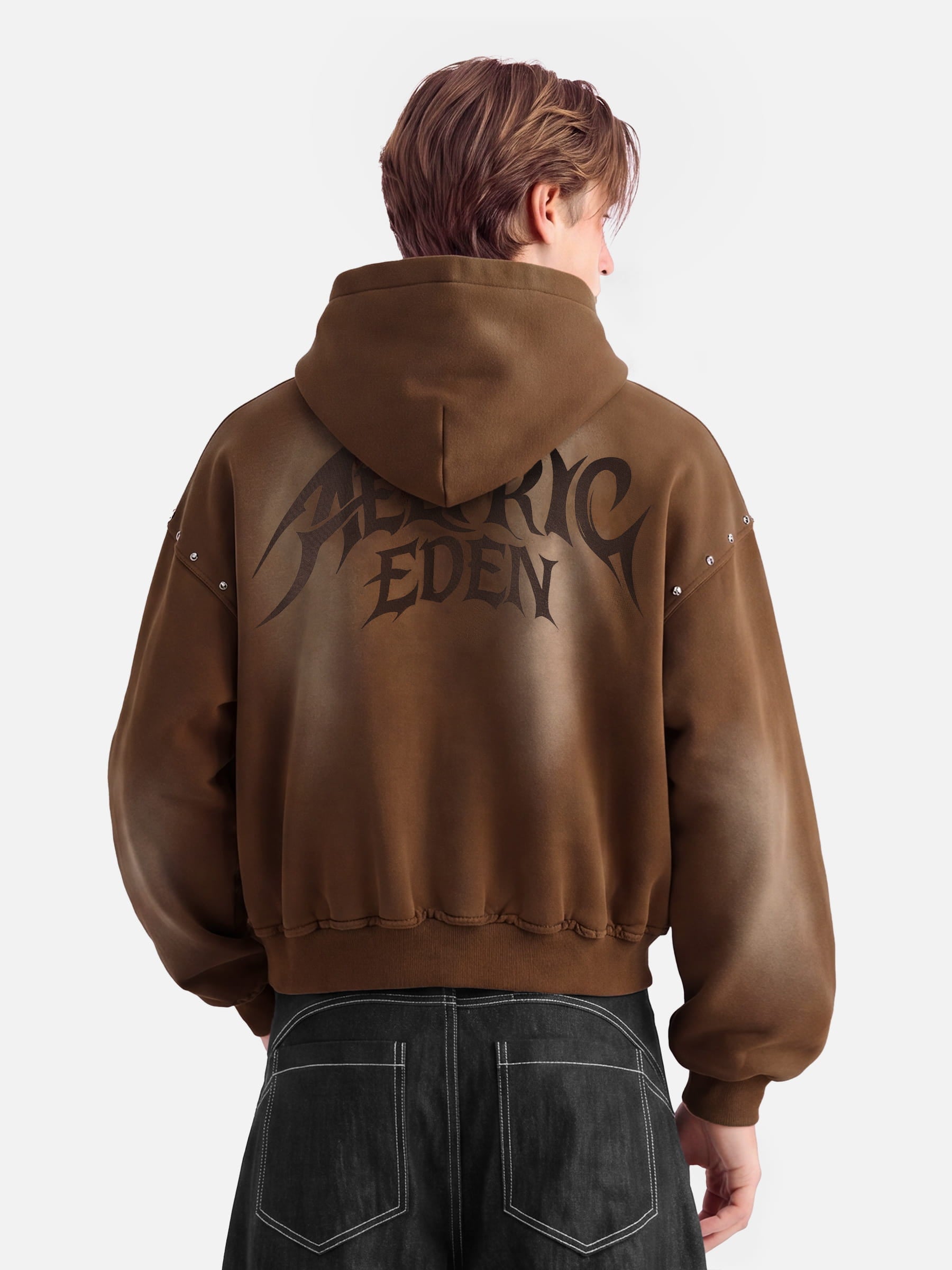 [Pre-Order] Aelfric Eden Boxy Studded Zip Up Hoodie