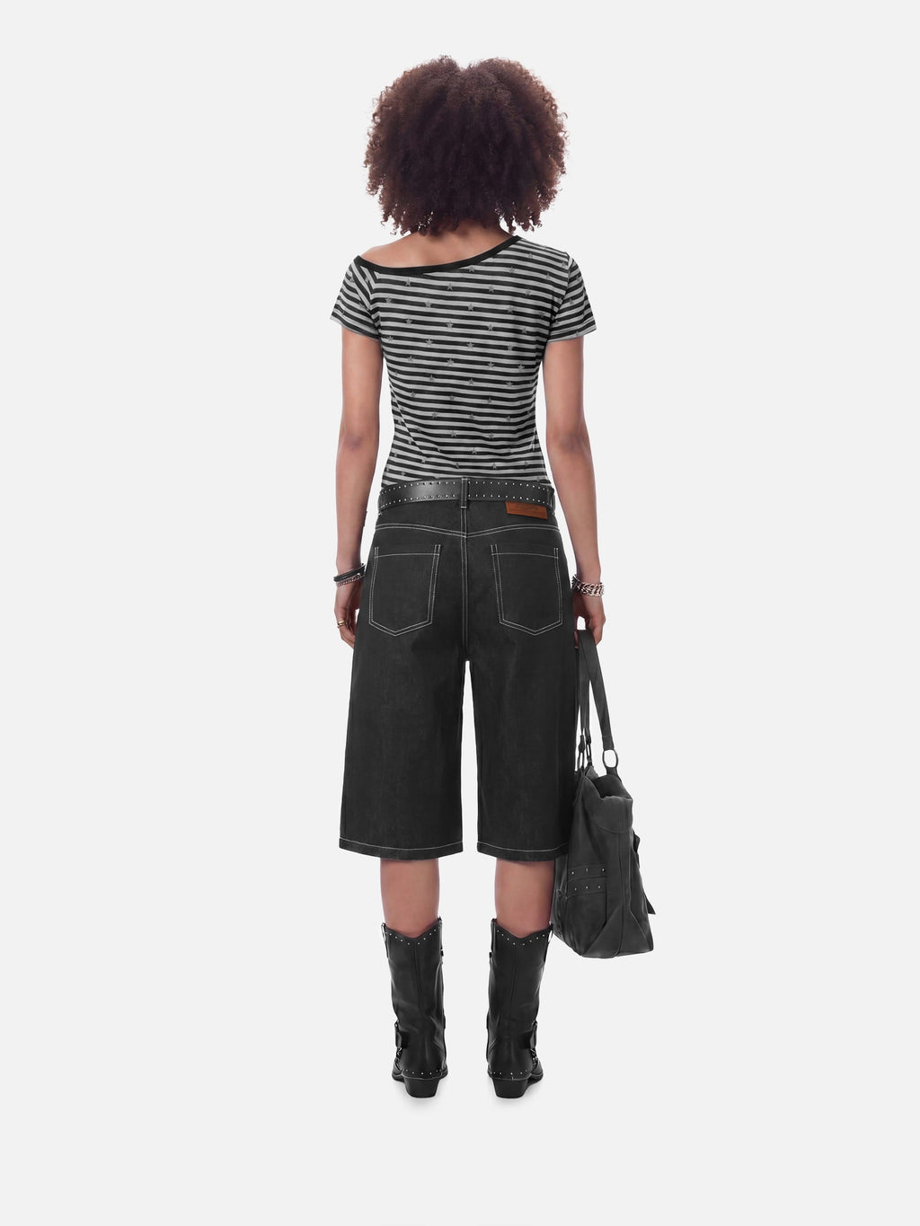 Aelfric Eden Stripe Star Off-The-Shoulder Tee
