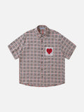 Aelfric Eden Crochet Heart Pocket Plaid Shirt