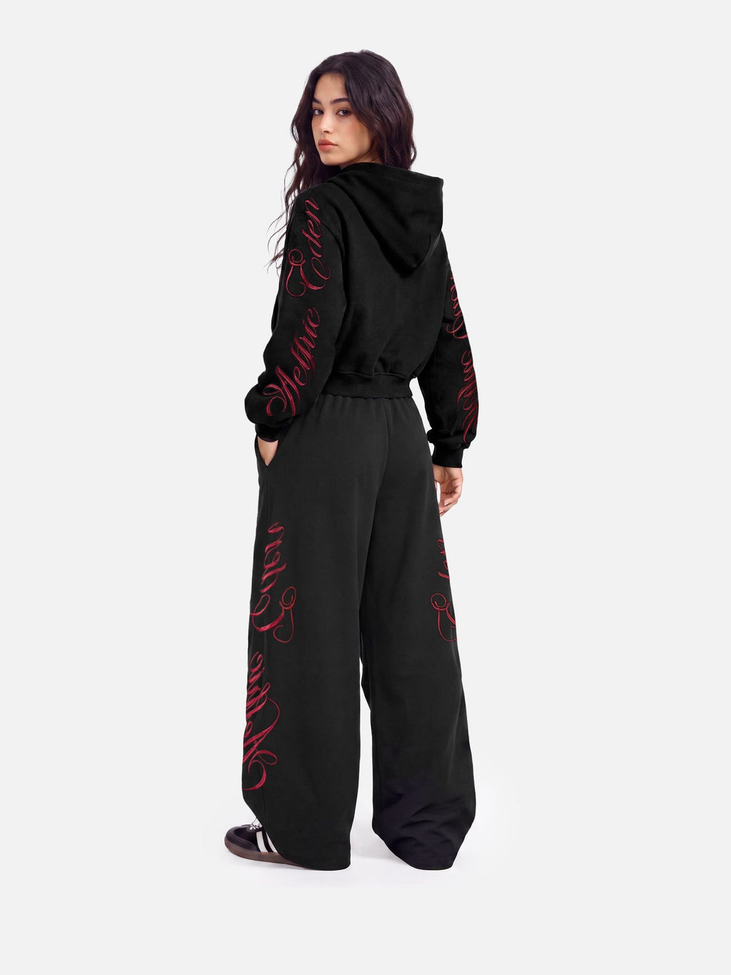 Aelfric Eden Boxy Script Embroidery Hoodie Sets