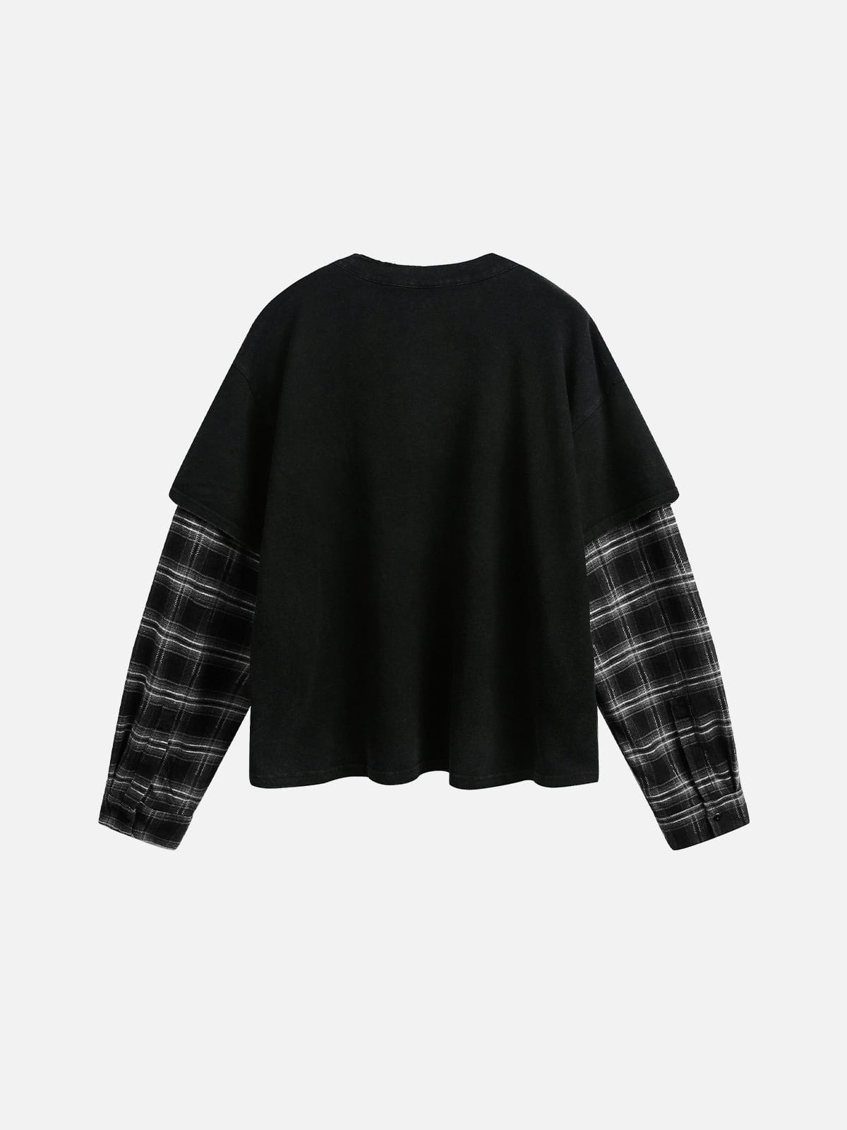 Aelfric Eden Plaid Layered Long Sleeve Tee