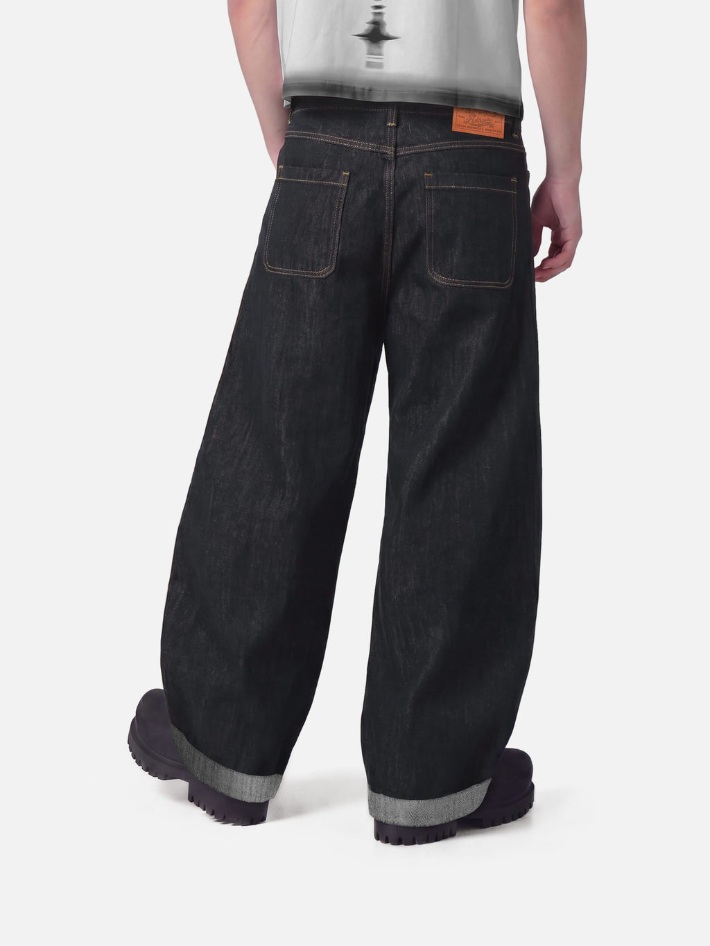 Aelfric Eden Contrast Turn-Up Baggy Jeans