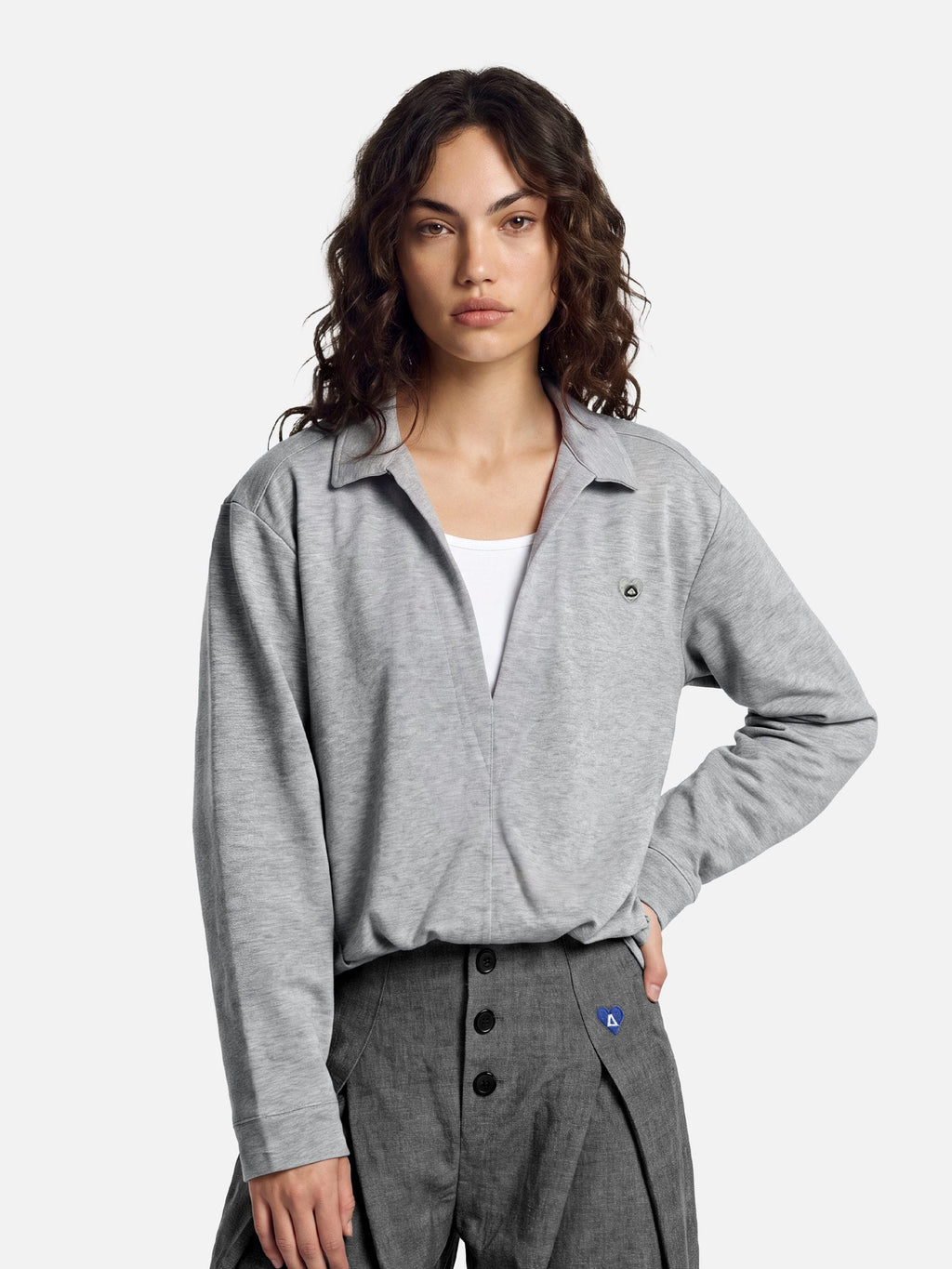 Aelfric Eden Deep V-Neck Layered Sweatshirt