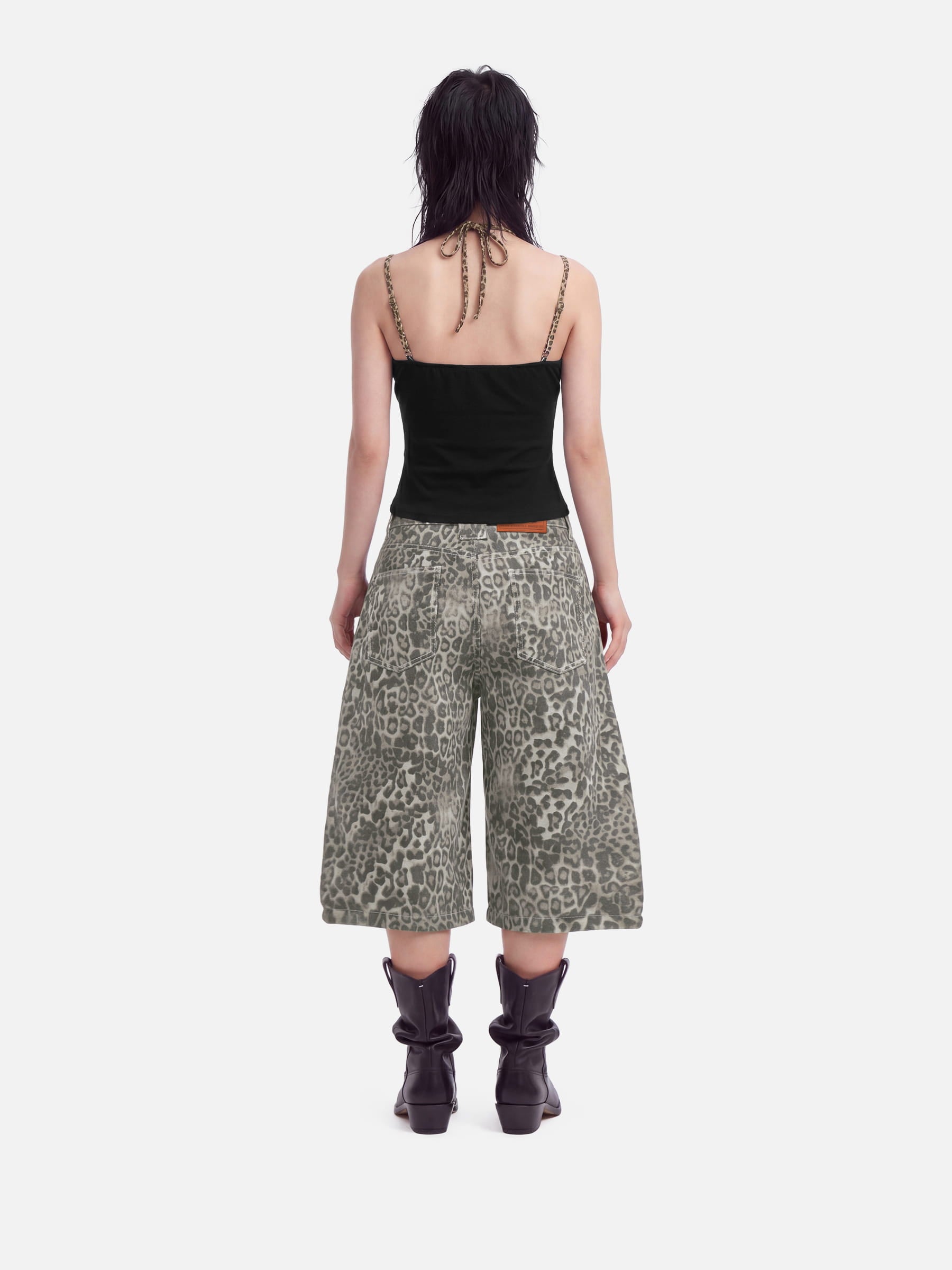 Aelfric Eden Leopard Print Longline Jorts