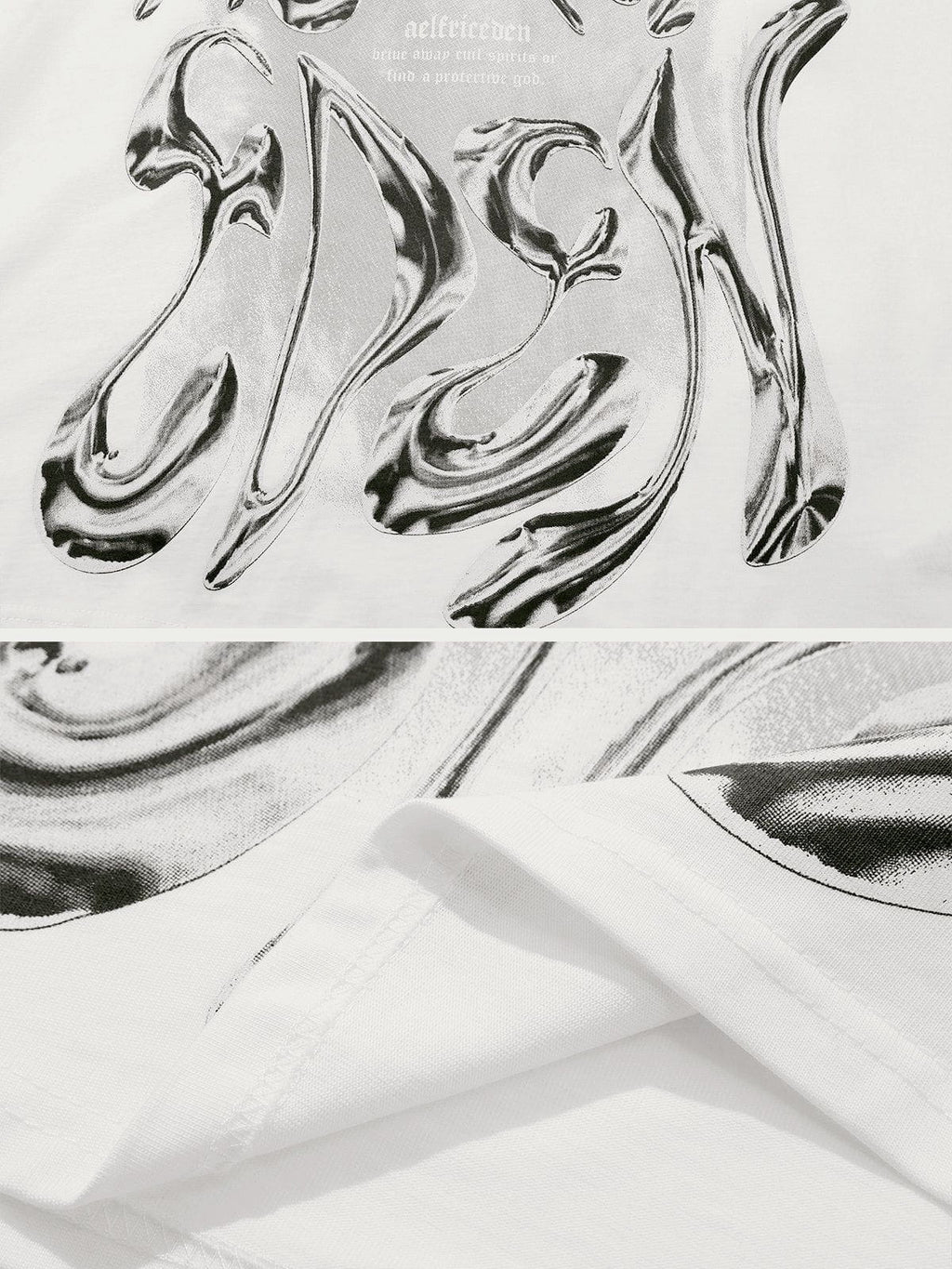 Aelfric Eden Futuristic Liquid Metal Design Tee