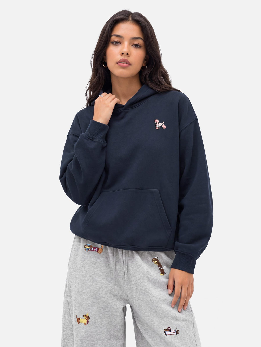 Aelfric Eden Oversized Cute Poodle Pullover Hoodie