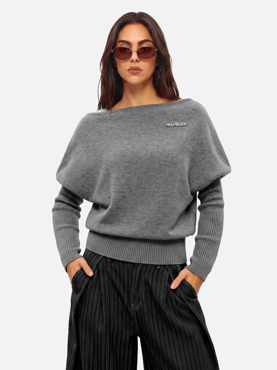 Aelfric Eden Off-The-Shoulder Layered Sweater