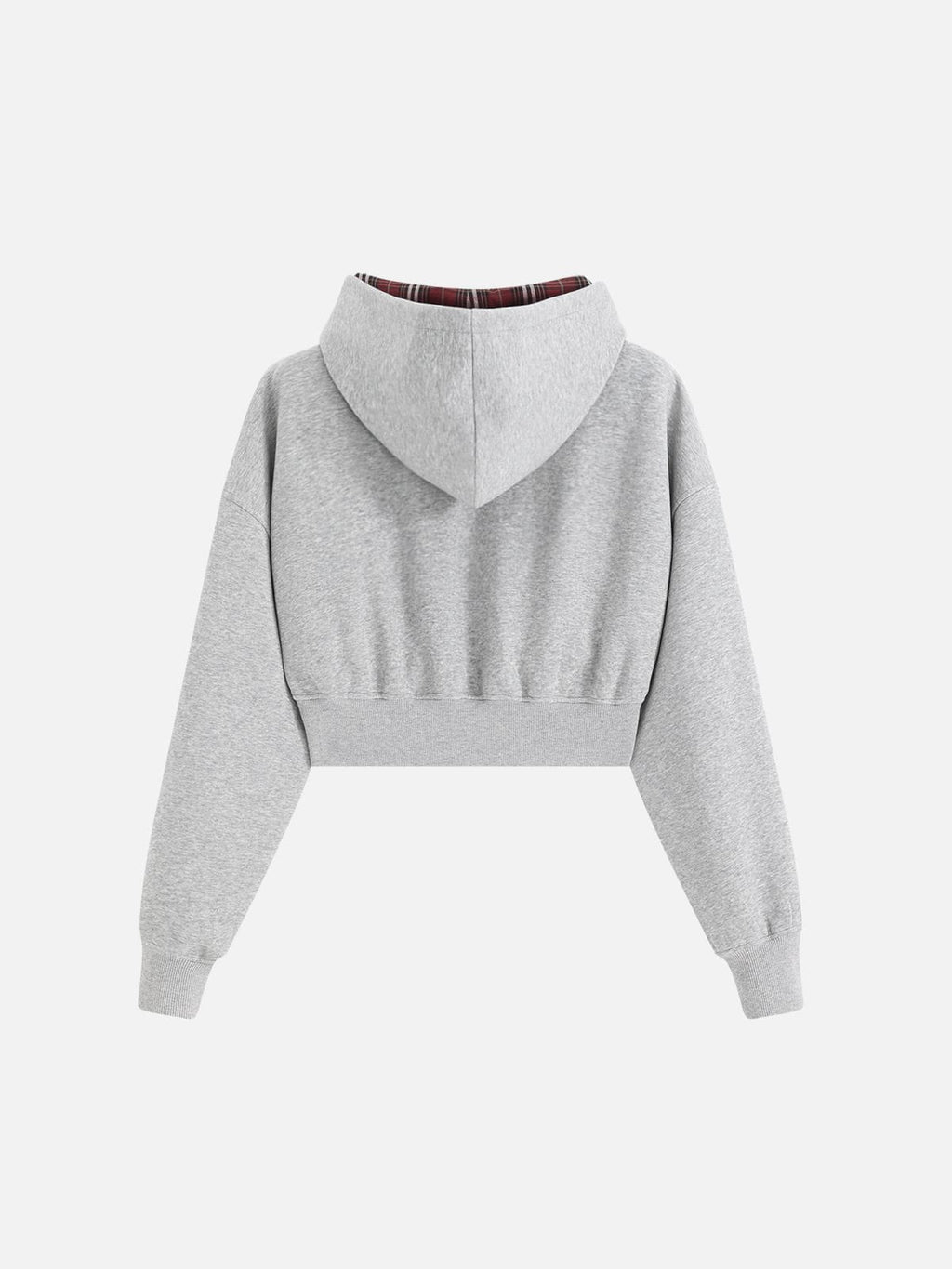 [Pre-Order] Aelfric Eden Cropped Plaid Lined Pullover Hoodie