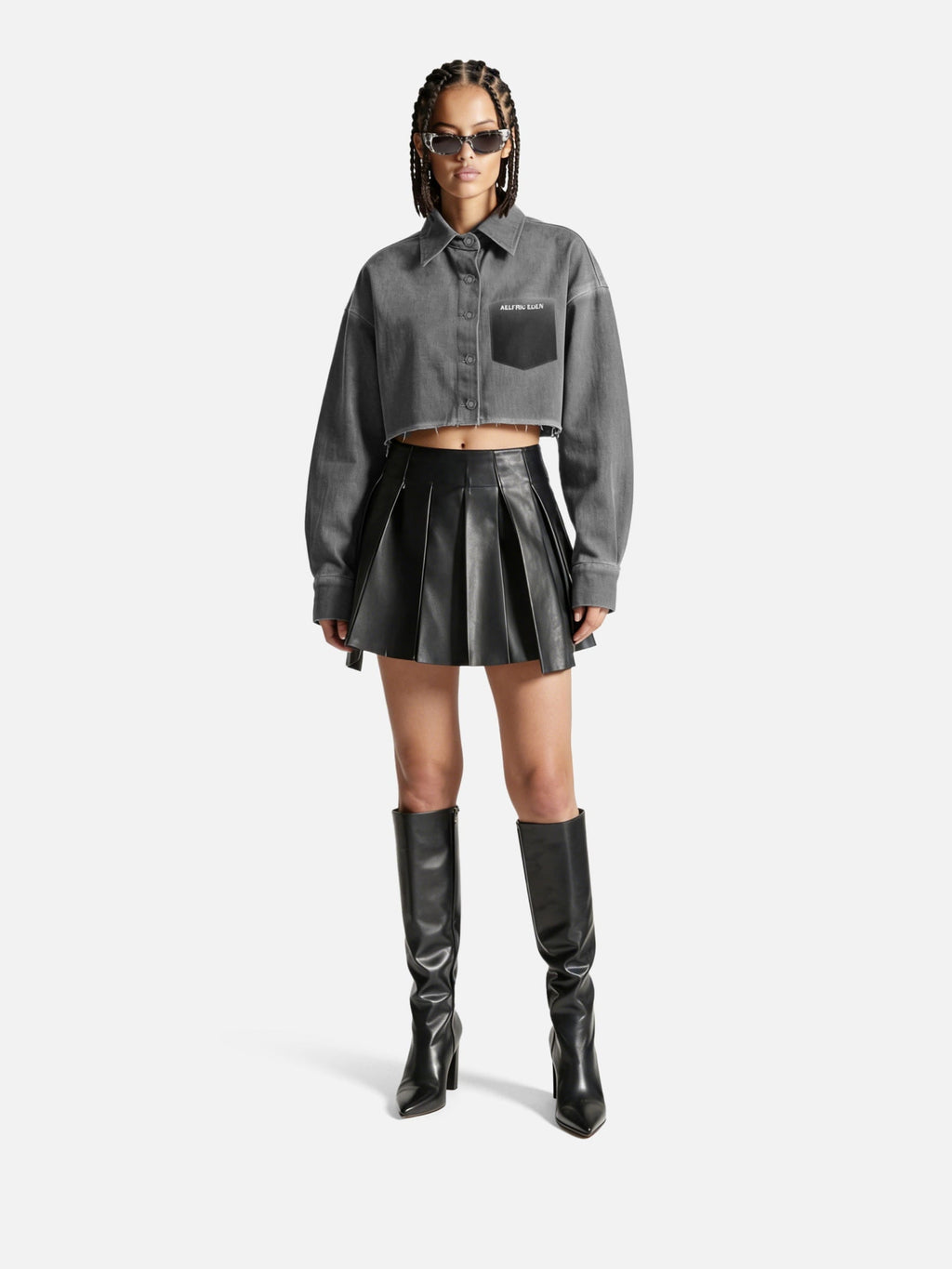 Aelfric Eden Cropped Washed Long Sleeve Shirt