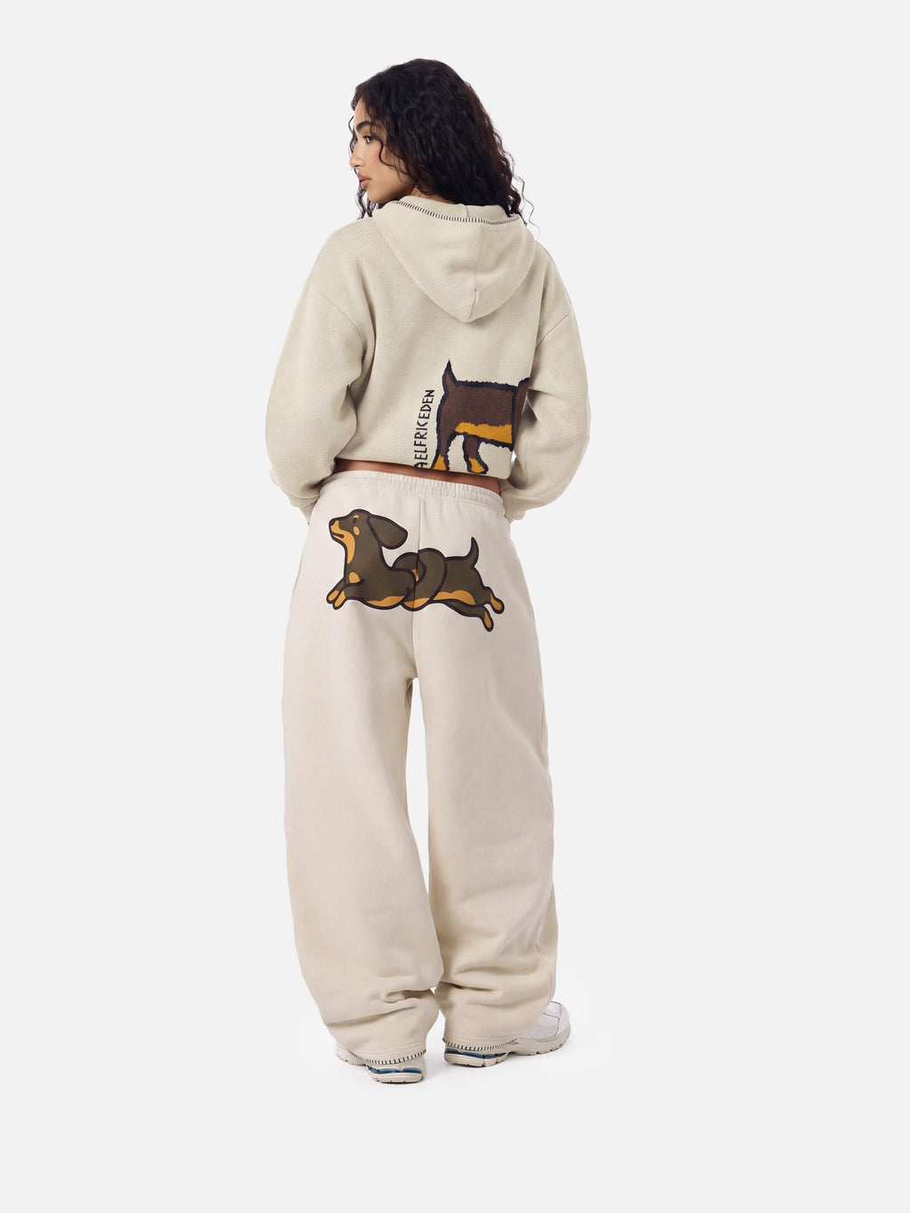 Aelfric Eden Boxy Dachshund Knit Pullover Hoodie