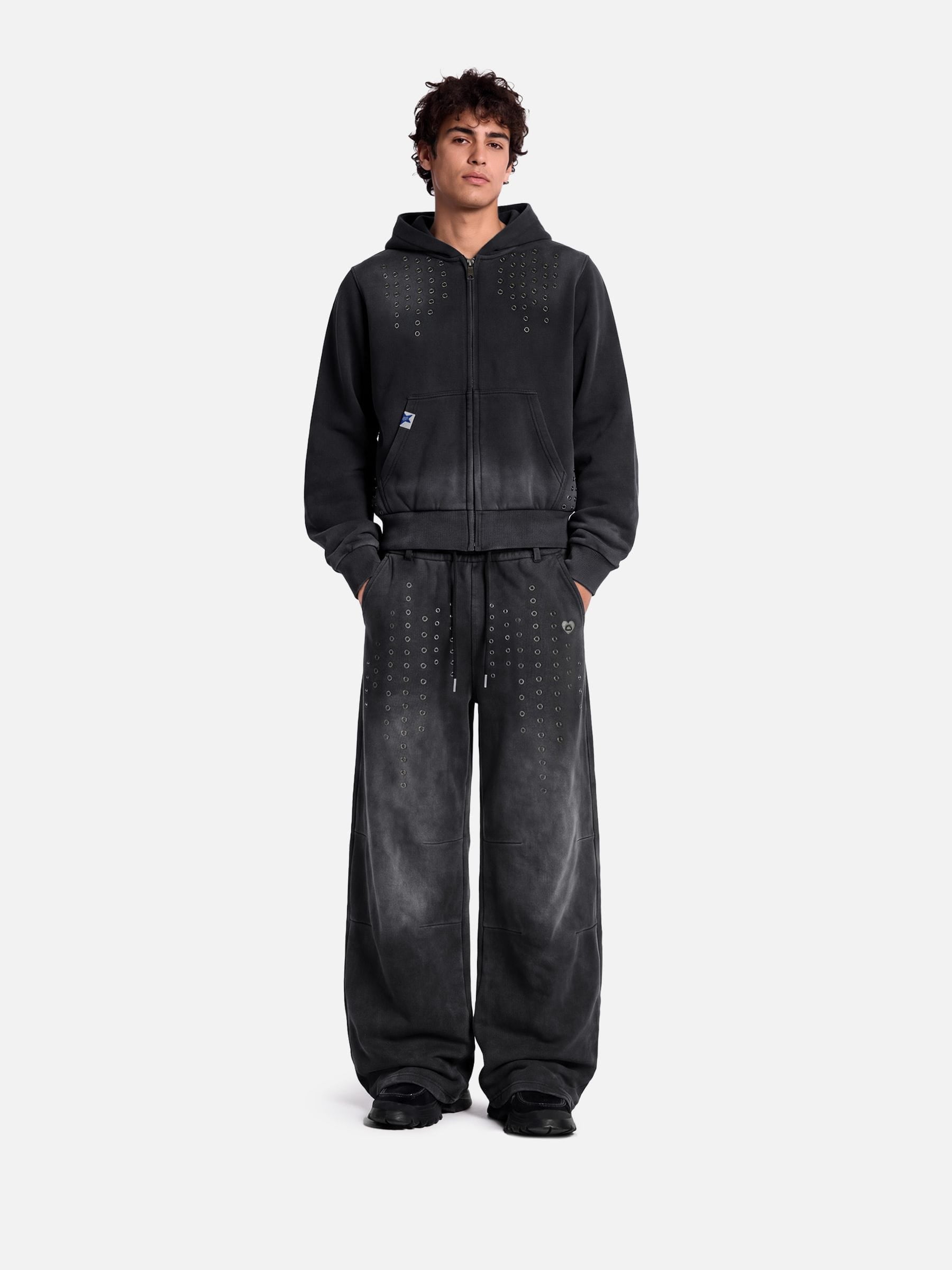 Aelfric Eden Eyelet Washed Zip Up Hoodie