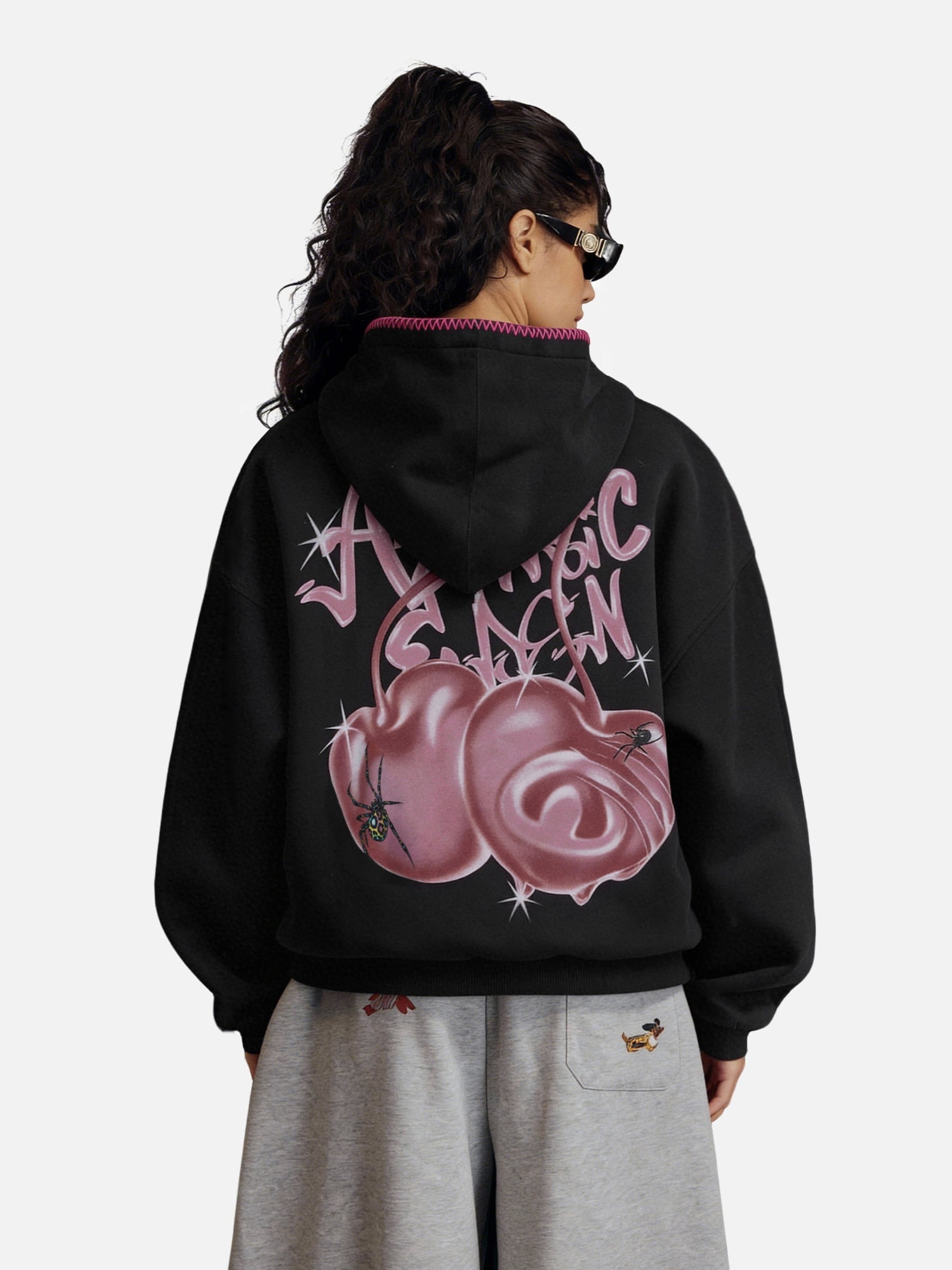 Aelfric Eden Boxy Spider Cherry Hoodie