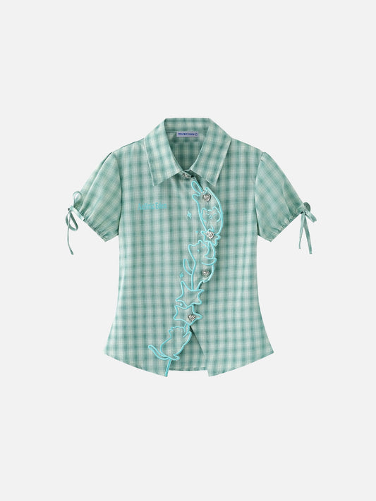 Aelfric Eden Plaid Cat Short Sleeve Shirt