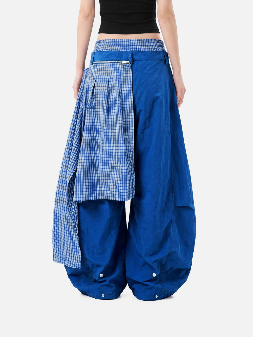 Aelfric Eden Plaid Panel Baggy Barrel Pants