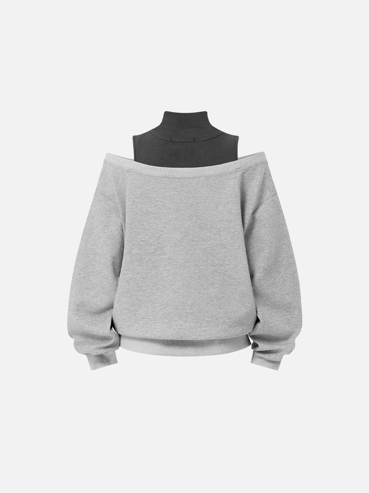 Aelfric Eden Boxy Layered Off-The-Shoulder Sweatshirt